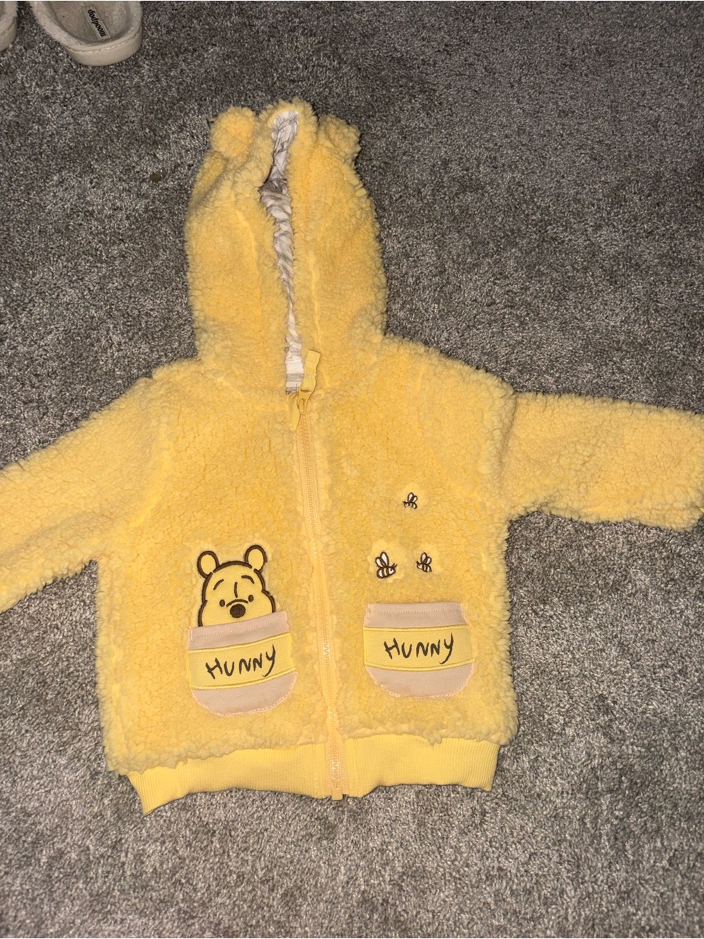 Little Sleepies Yellow Winnie the Pooh 'Hunny' Sherpa Jacket